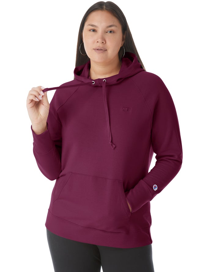 Champion Plus Powerblend Classic Embroidered C Logo Hoodie Dames - DonkerPaars - Belgie 7285HIYEC